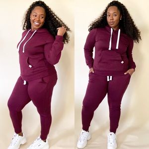 Maroon Jogger Set